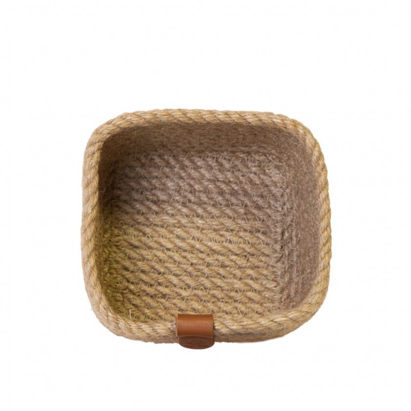 Cesta Yute Quadrada 12X7cm Cesta Yute Quadrada 12X7cm