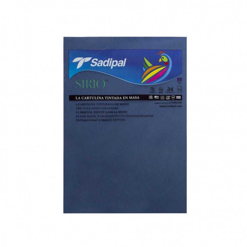 Folha Cartolina Sadipal A4 Azul Marinho 21X29.7cm Pack 10