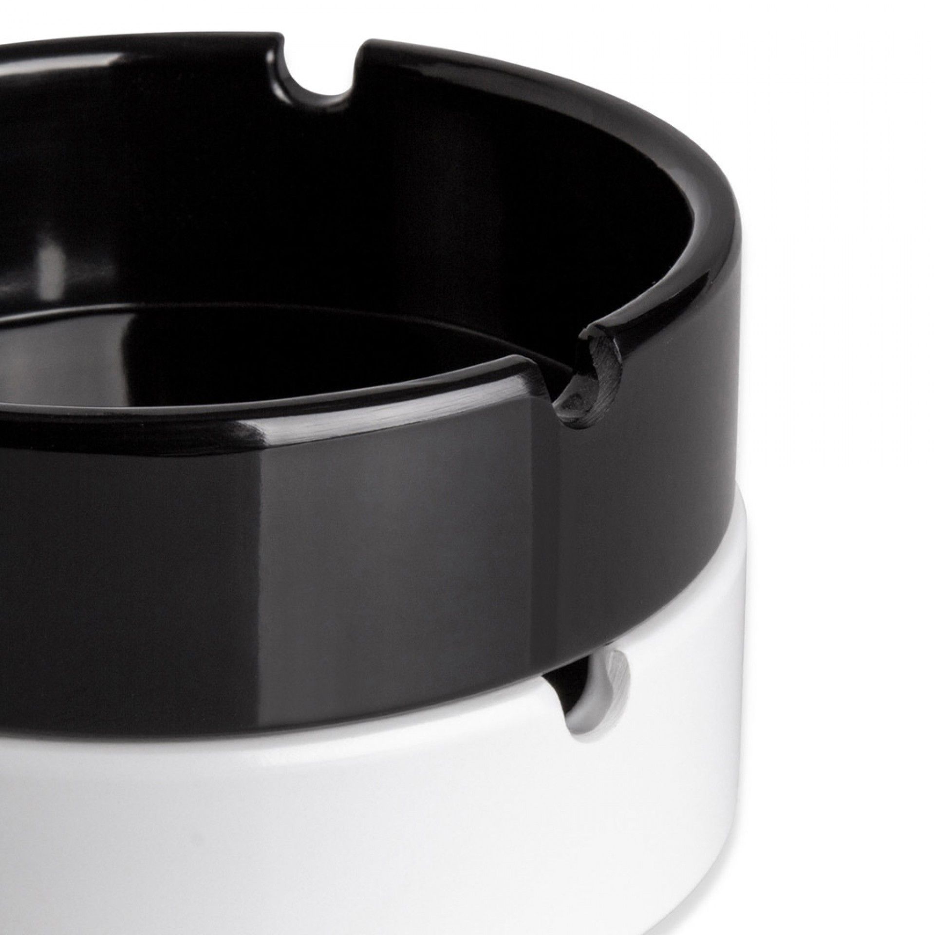 Cinzeiro Melamina Rond Preto 10.3X3.1cm