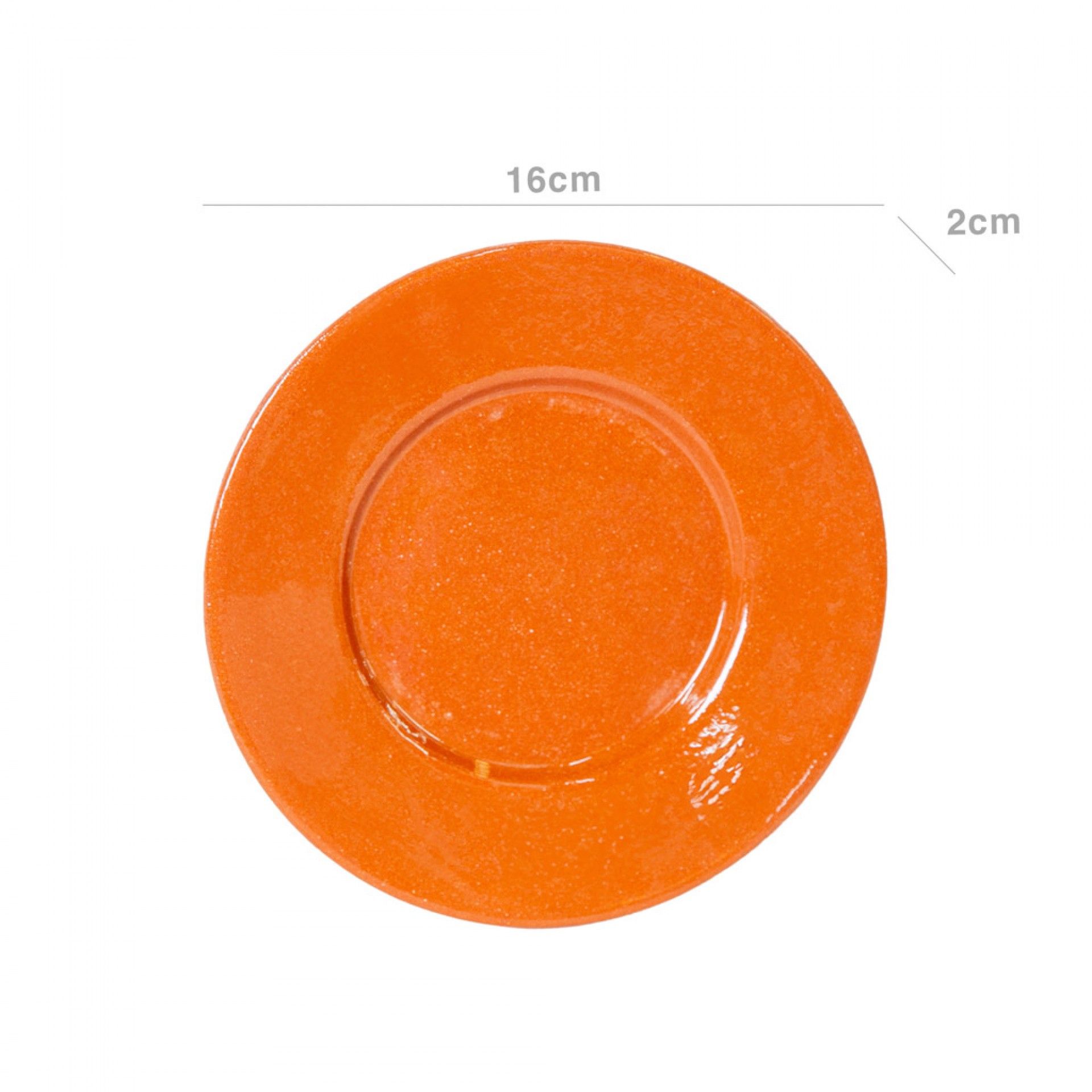 Prato Pão Milho Barro Liso 16X2cm