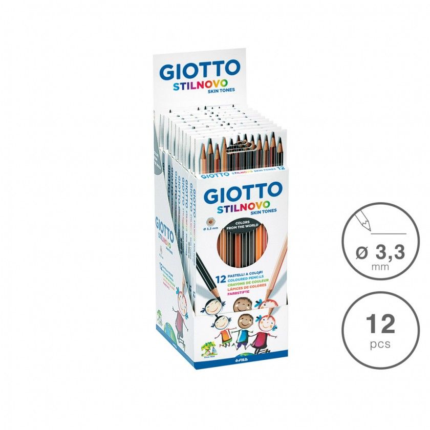 Lpis Cor Giotto Stilnovo Skin Tones 3.3mm 12 Cores