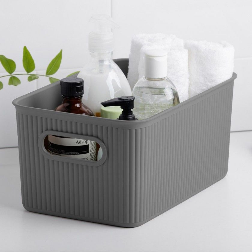 Cesto Multiusos Baobab Cinza 5L 18.1X27.2X13cm Cesto Multiusos Baobab Cinza 5L 18.1X27.2X13cm