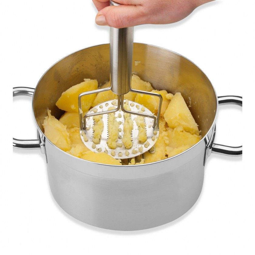 Esmagador Batata Inox 10.5X8.5X24cm Esmagador Batata Inox 10.5X8.5X24cm