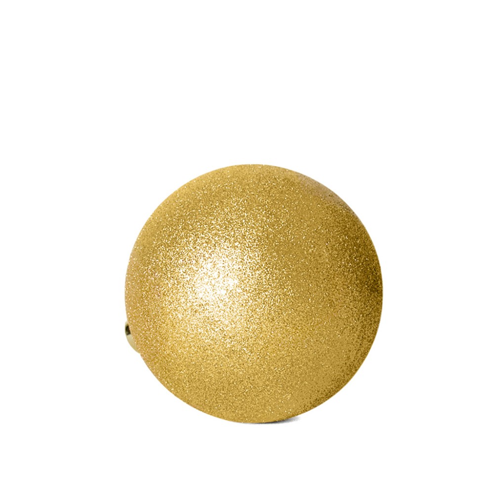 Bola Natal Com Purpurinas Douradas 20CM