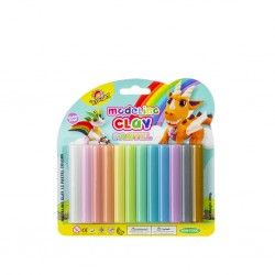 KID ART BARRA PLASTICINA PASTEL 12 CORES