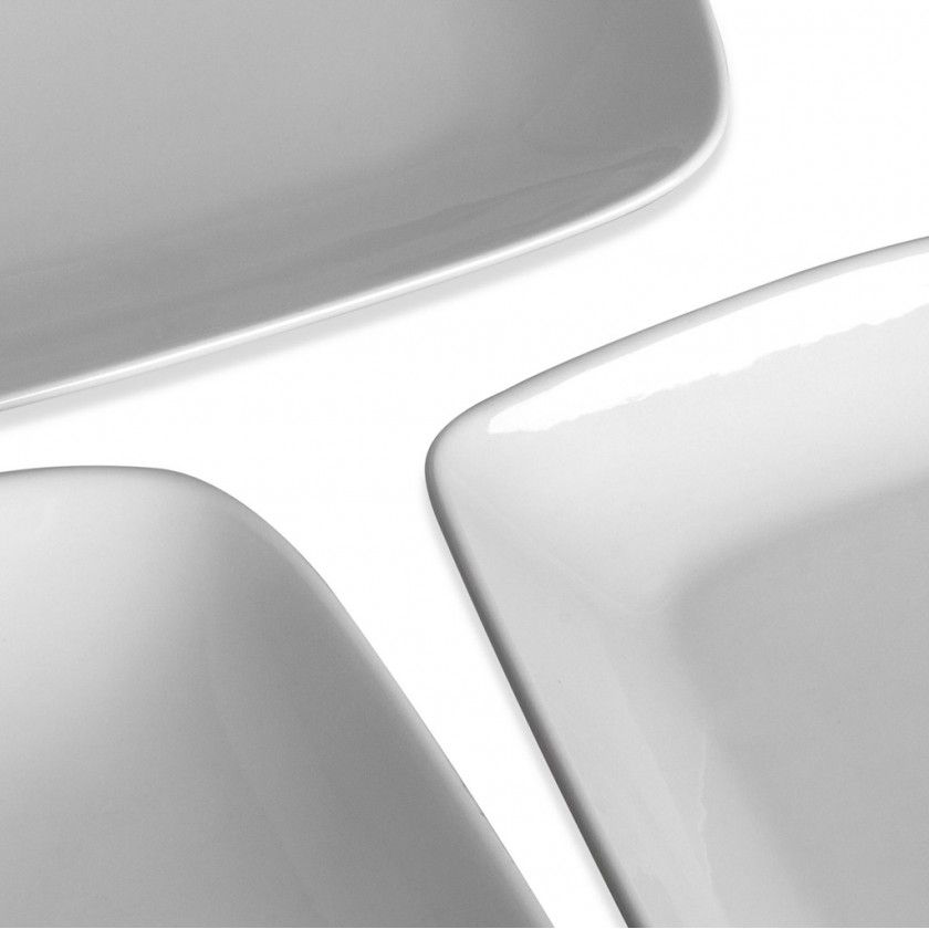 Travessa Porcelana Kenia Branco 42.5X29.5X3.7cm