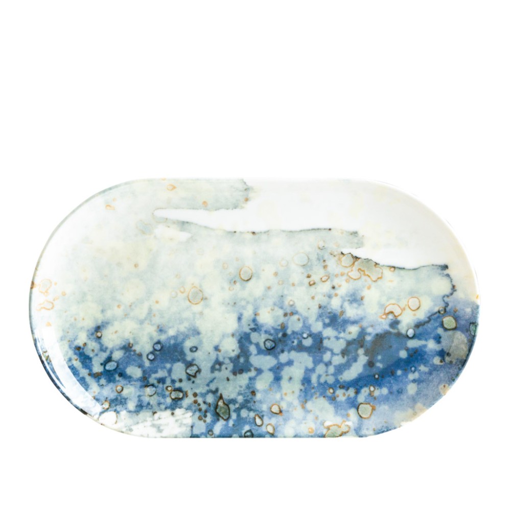 Bandeja Catay Oval Azul 30X17.5X2.8cm
