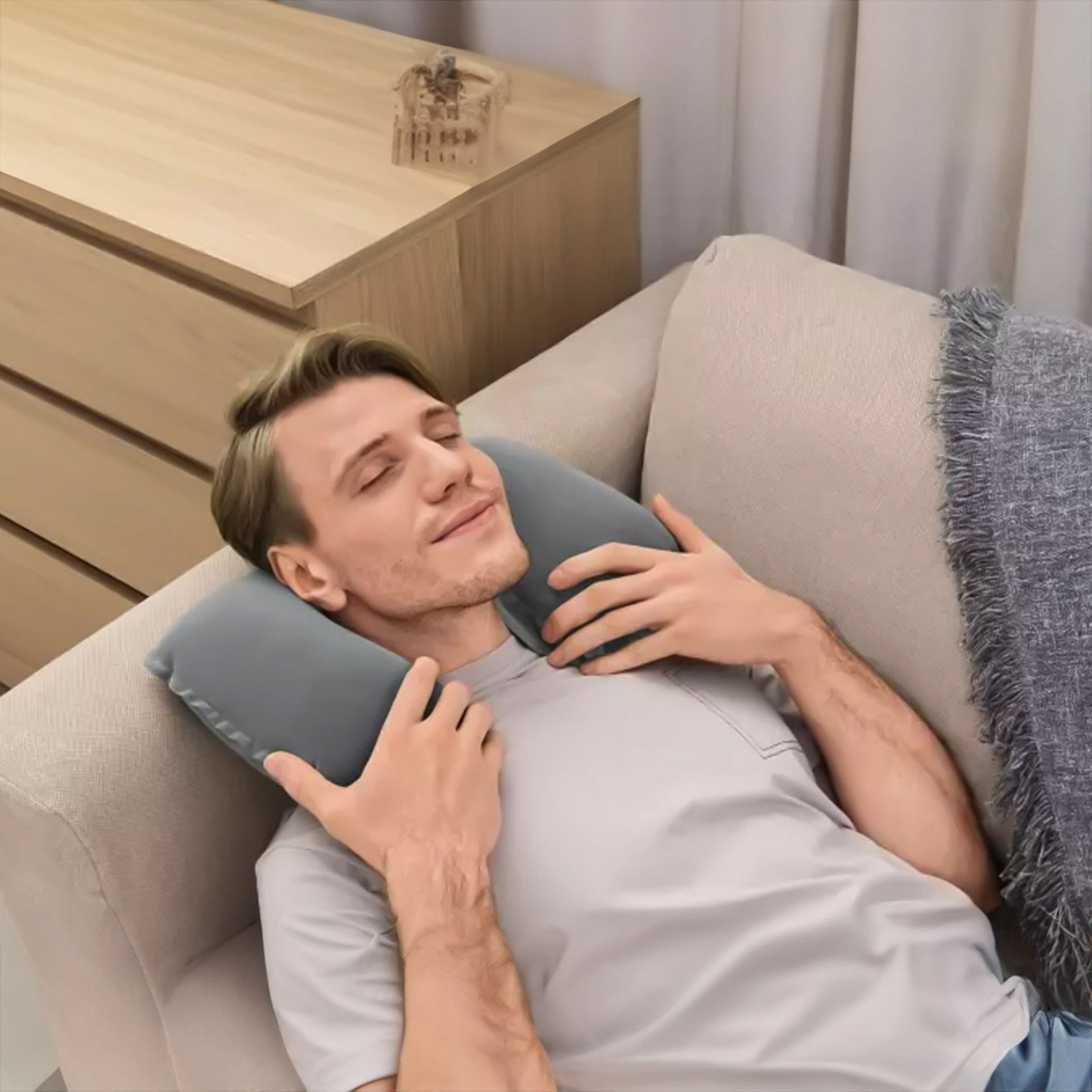 Almofada Ar Insuflável Bestway Cervical 37X24X10cm