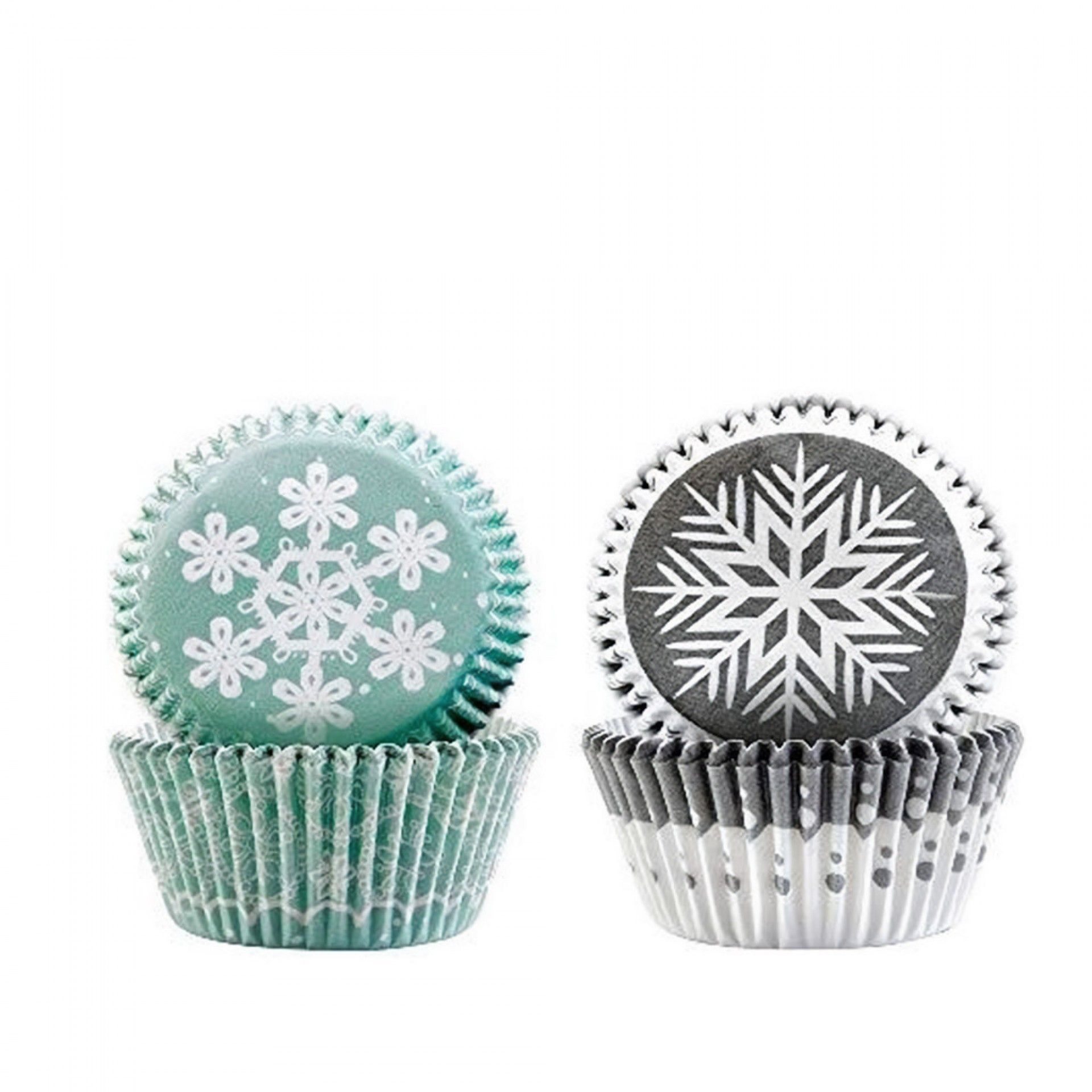 Forma Queque Papel Floco Neve 7.5CX3.5M Pack 100