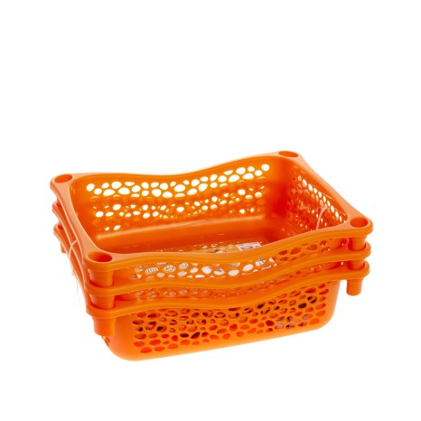 Carrinho Polipropileno Multipractic 3 Cestos Laranja 29.5X39X67cm - Image product