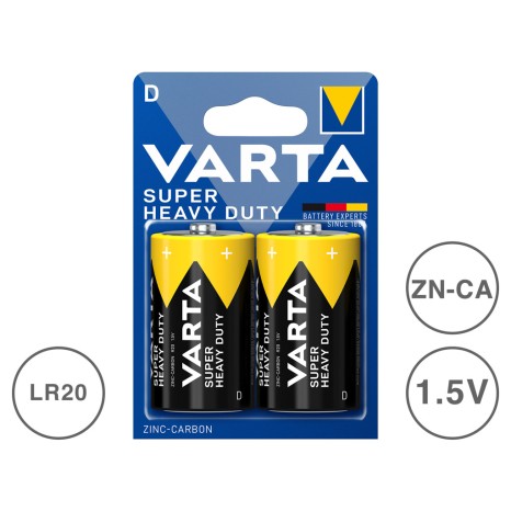 Pilha Super Heavy Duty D Multicor 1.5V 34.2X61.5mm Pack 2 - Image product