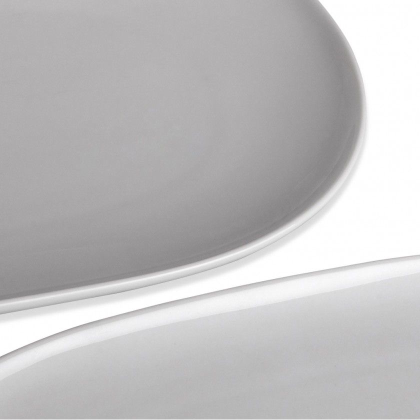 Travessa Porcelana Roma Branco 40X22X2.8cm Travessa Porcelana Roma Branco 40X22X2.8cm