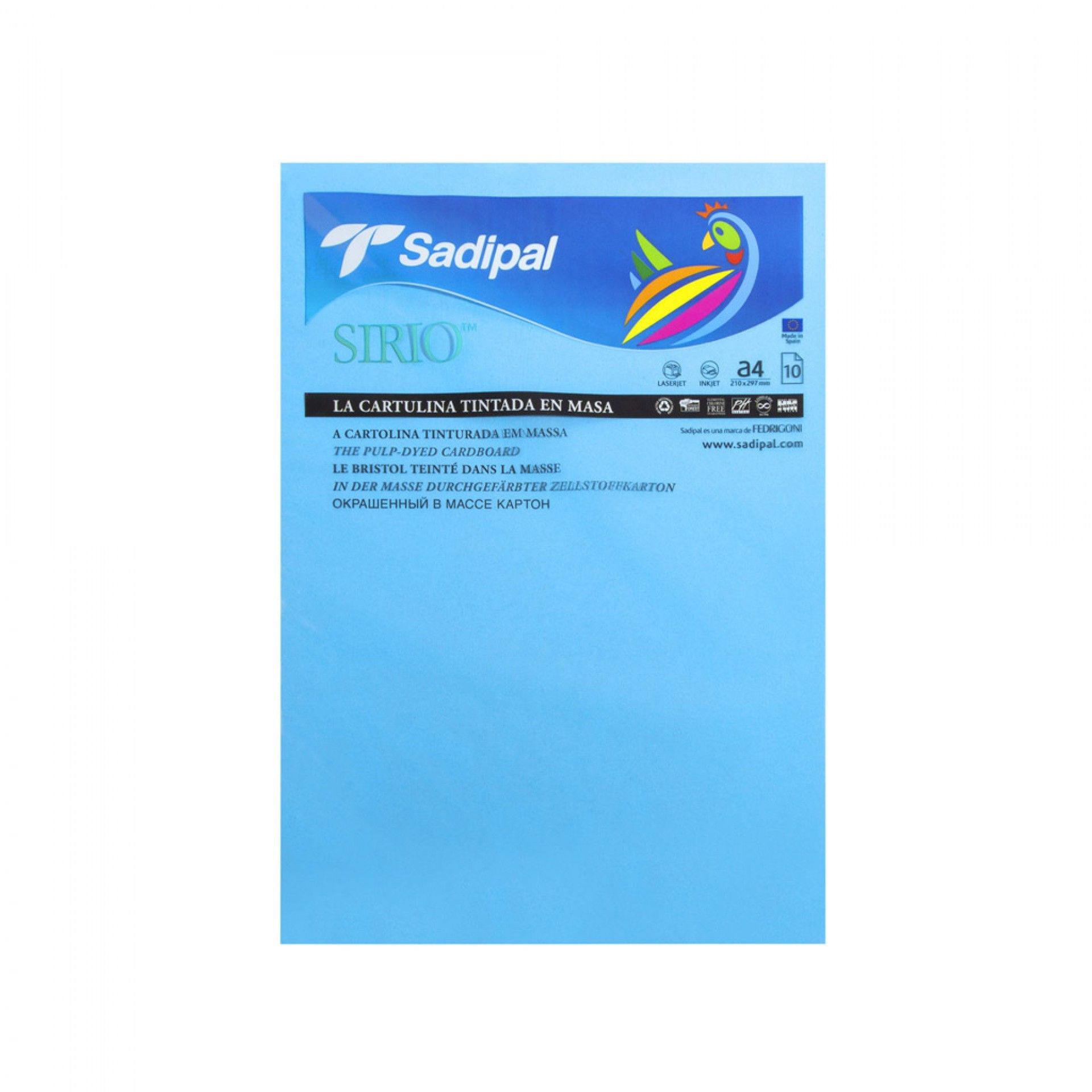 Folha Cartolina Sadipal A4 21X29.7cm Pack 10