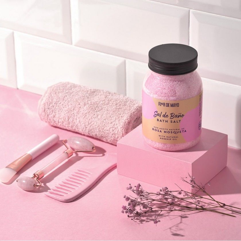 Frasco Sais Banho Rosa Mosqueta 650gr