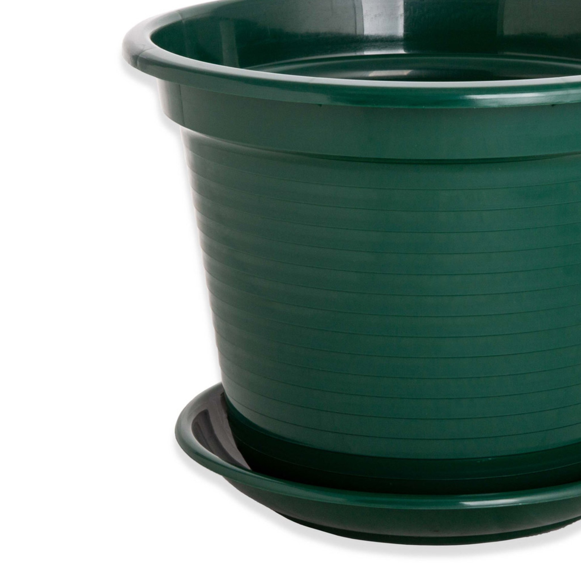 Vaso Tradicional Brilho Redondo Verde 30cm