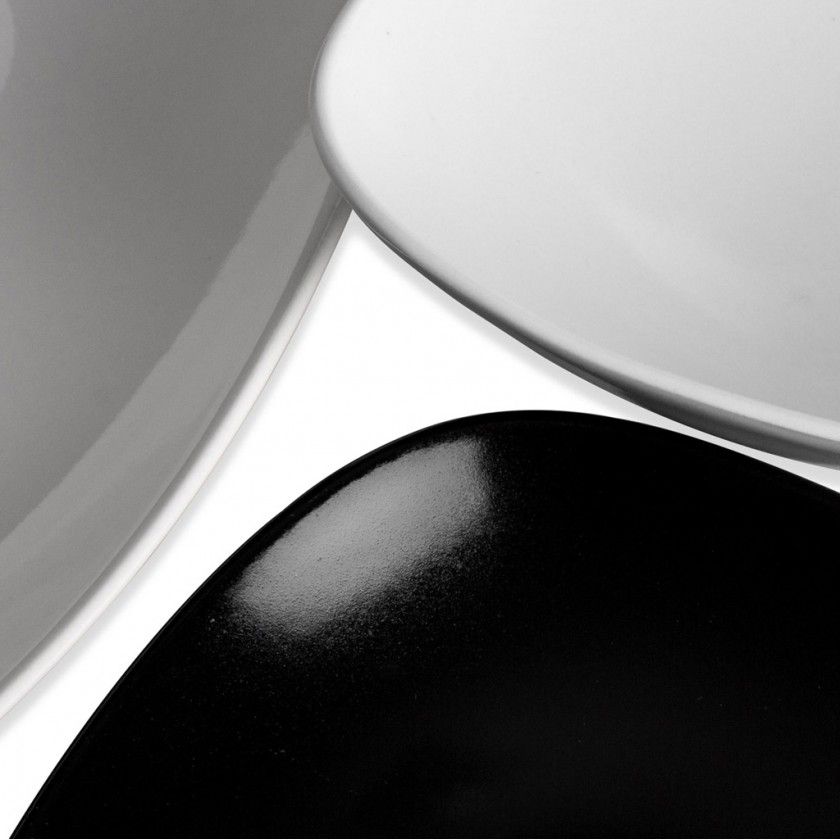 Prato Porcelana Vendome Preto 41X24X5cm Prato Porcelana Vendome Preto 41X24X5cm