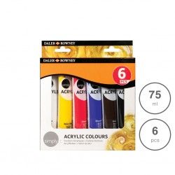 Tinta Acrlica 75ml 6 Cores