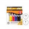 Tinta Acrlica 75ml 6 Cores