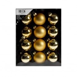 Bola Natal Dourado 6CM Pack 12