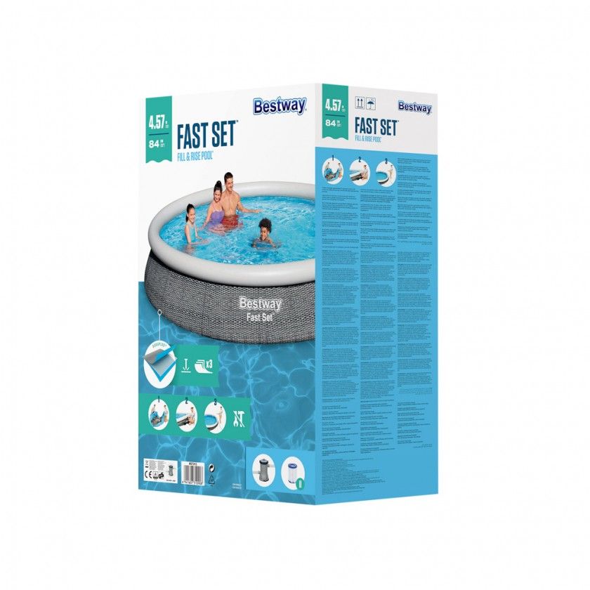Piscina Fast Set 457X84CM + Bomba Filtrar Piscina Fast Set 457X84CM + Bomba Filtrar