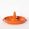 Assador Frango Barro Liso 32X15cm