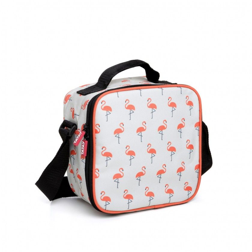 Kit Bolsa Trmica + 4 Caixas Urban Food Flamingos 2X0.2L+2X0.5L