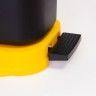 Balde Lixo Eco Preto com Base / Aro Amarelo 30l 49X24.5X34cm