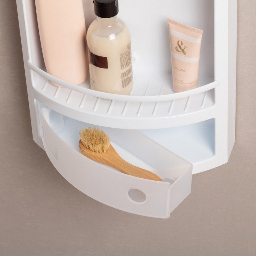 Estante Wc Canto com Gaveta 20X20X50cm Estante Wc Canto com Gaveta 20X20X50cm