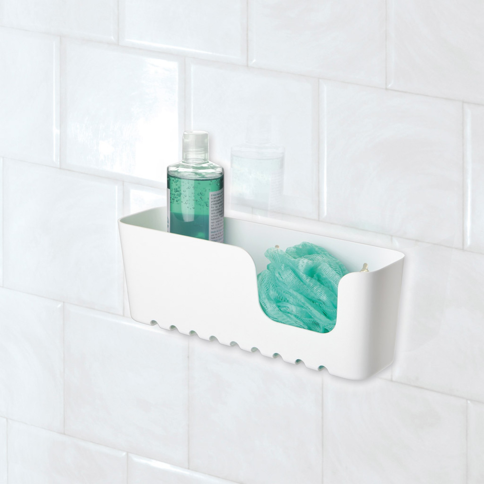 Cesto Wc com Ventosas Standard Branco 30X8.5X11cm