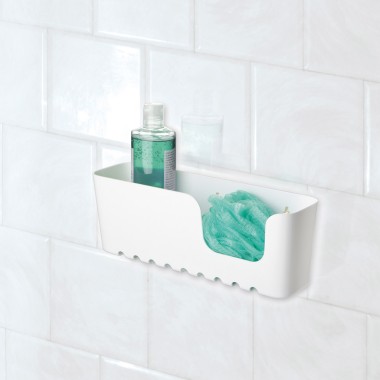 Cesto Wc com Ventosas Standard Branco 30X8.5X11cm