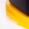 Balde Lixo Eco Preto com Base / Aro Amarelo 30l 49X24.5X34cm