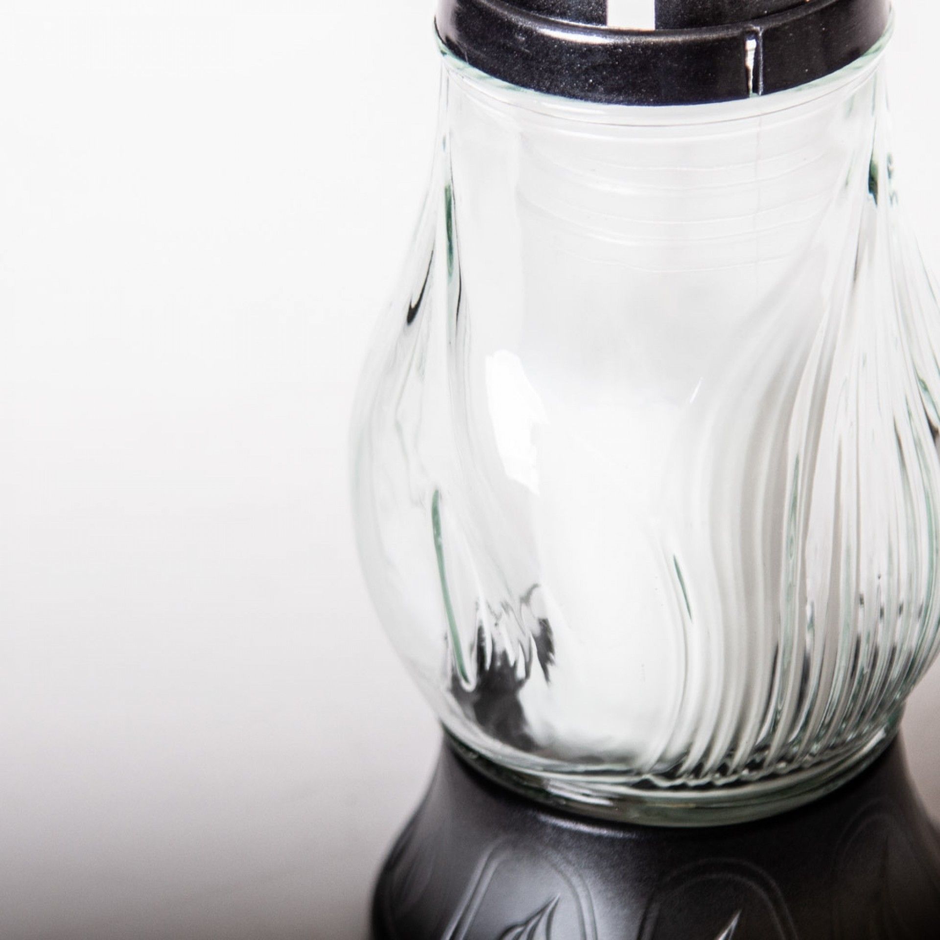 Candeeiro Vidro Ondas Prateado 11X25.5cm