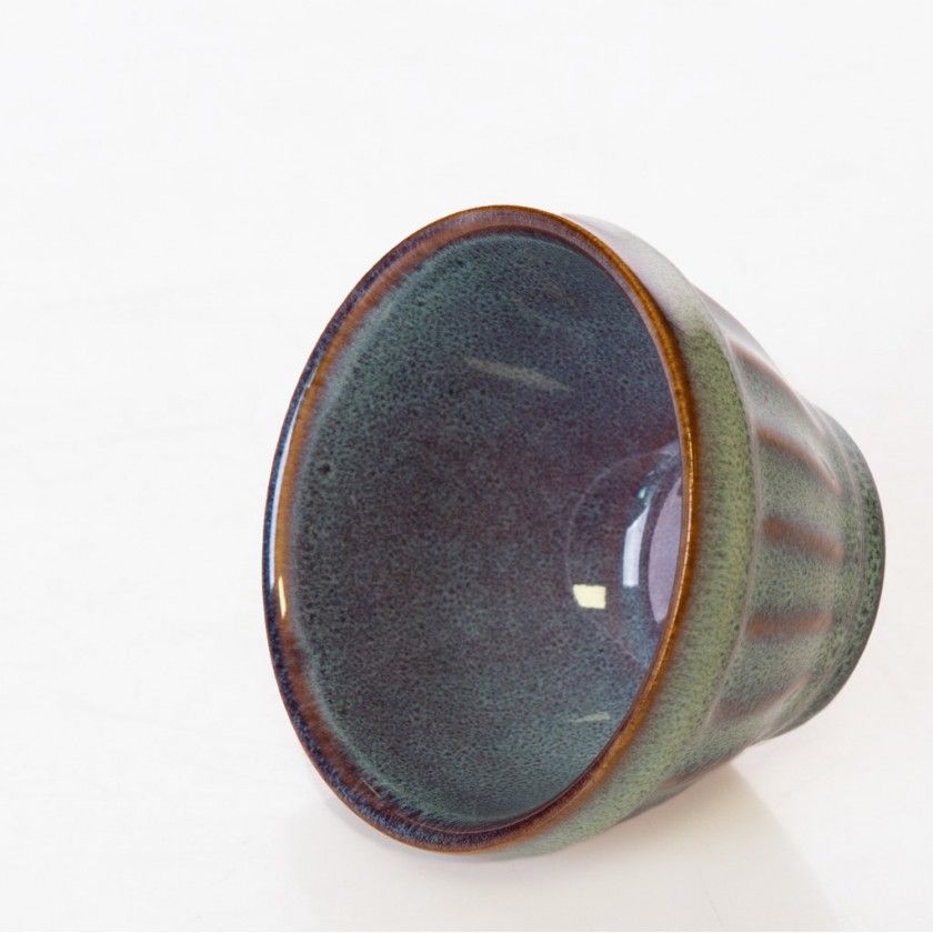 Taça Porcelana Serton Linhas Redondo Azul 150ml 9X6cm Taça Porcelana Serton Linhas Redondo Azul 150ml 9X6cm