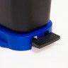 Balde Lixo Eco Preto com Base / Aro Azul 30l 49X24.5X34cm