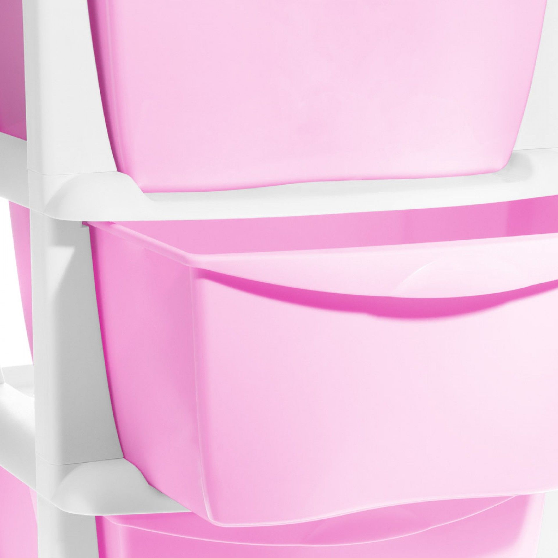 Gaveteiro Bebé Polipropileno Kids 3 Gavetas Rosa