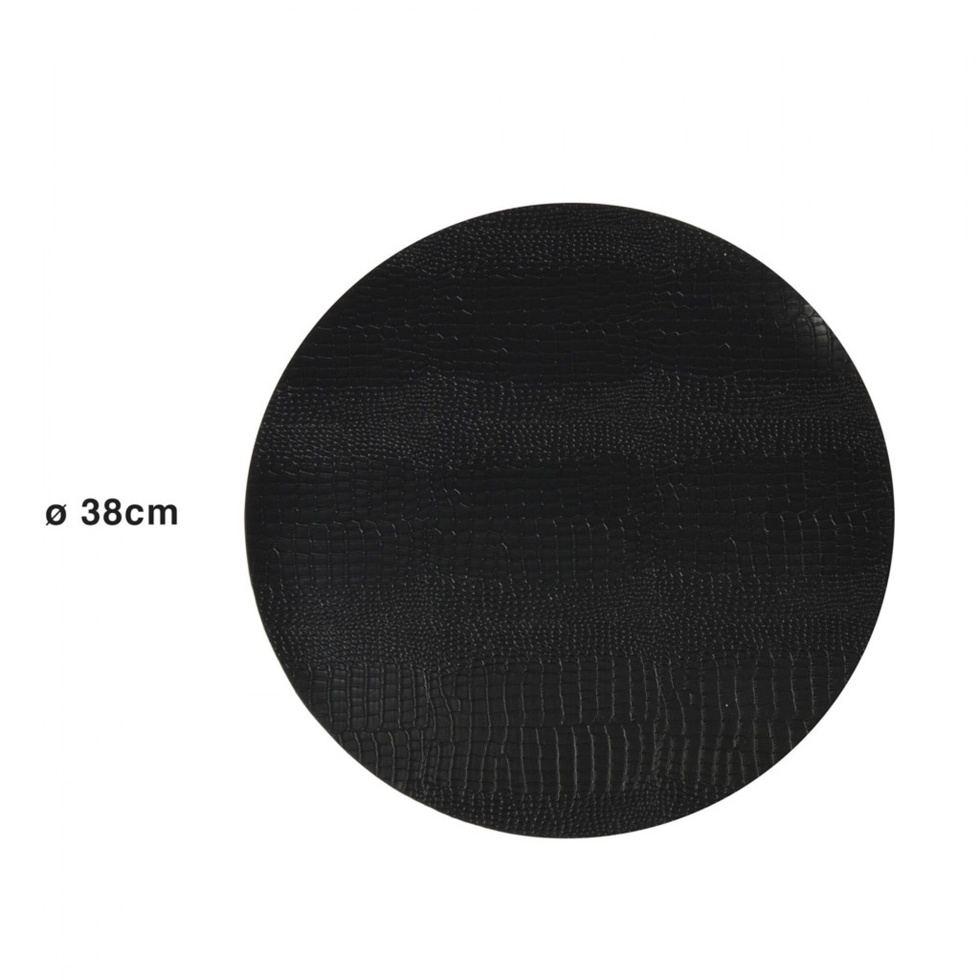 Individual Redondo Preto Ø38CM