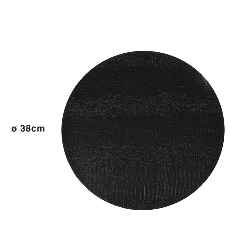 Individual Redondo Preto Ø38CM Individual Redondo Preto Ø38CM