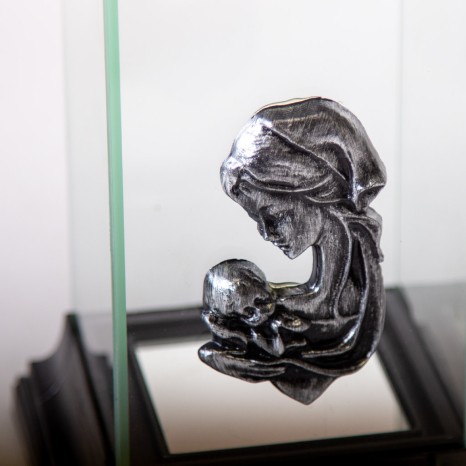 Candeeiro Roma Nossa Senhora Prateado 14X14X32cm - Image product