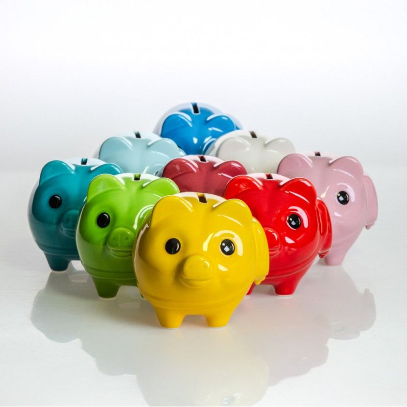 Porco Mealheiro Vidrado 13X10cm