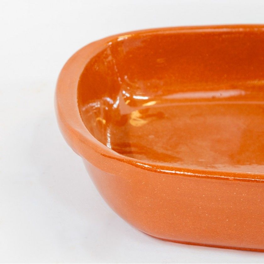 Tabuleiro Barro Retangular Liso N.1 30X19X6cm Tabuleiro Barro Retangular Liso N.1 30X19X6cm