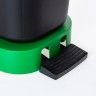 Balde Lixo Eco Preto com Base / Aro Verde 30l 49X24.5X34cm