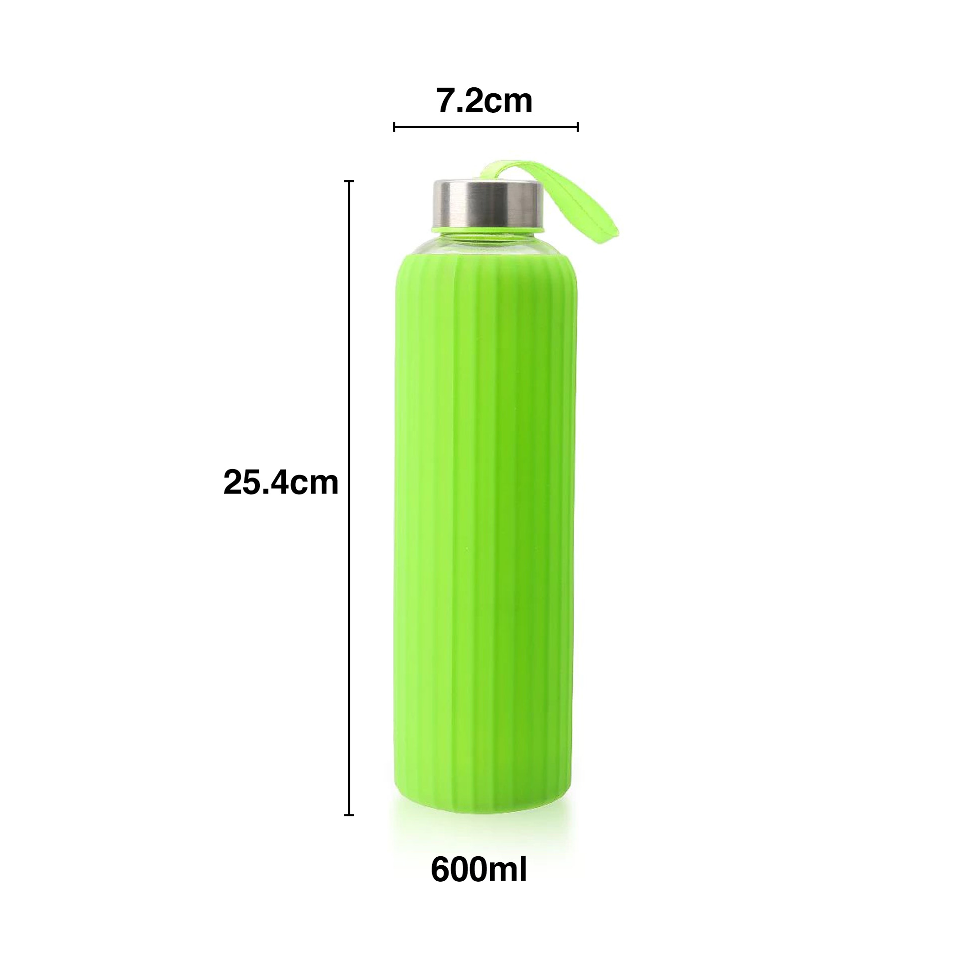 Garrafa Água Vidro / Silicone