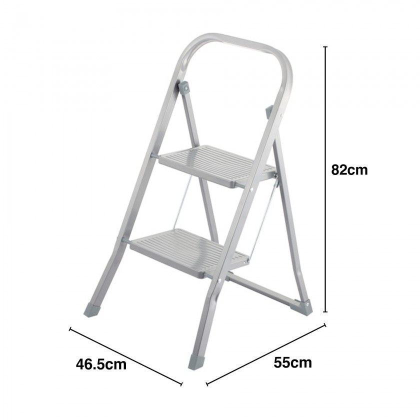 Escadote Dobrável 2 Degraus 46.5X55X82cm Escadote Dobrável 2 Degraus 46.5X55X82cm