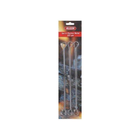 Espeto Churrasco Inox 27cm Pack 6 - Image product