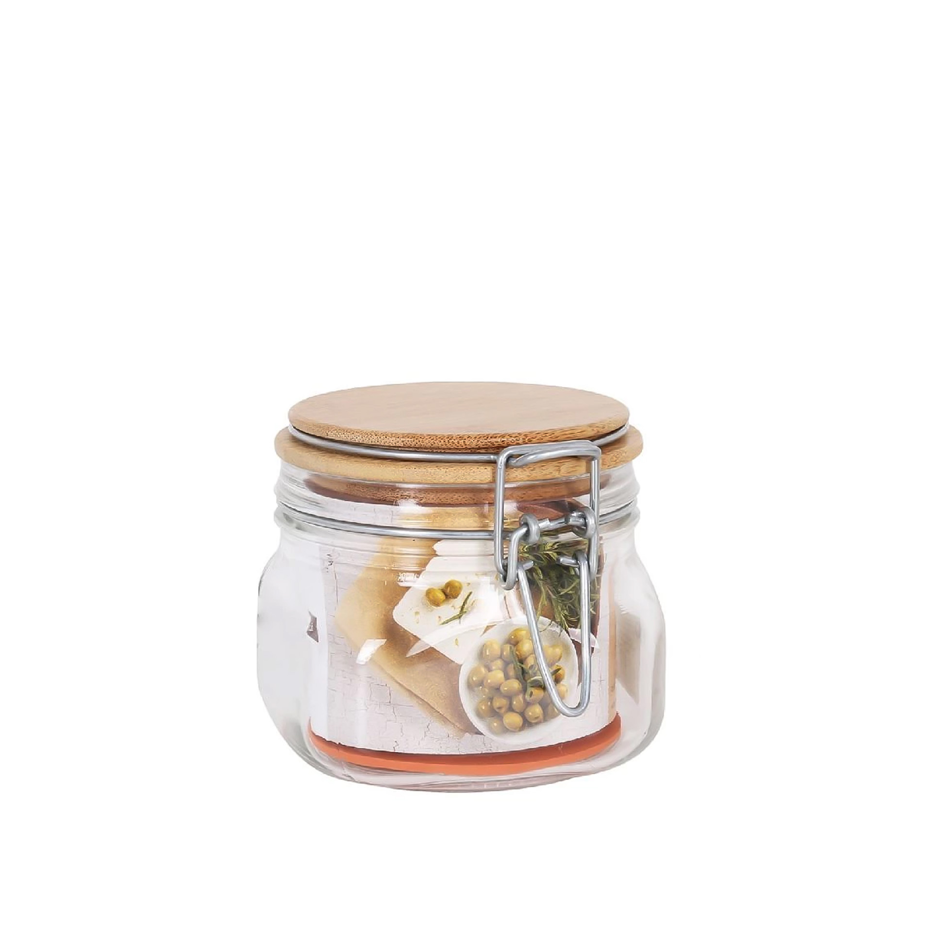 Frasco Vidro Tampa Bambu Primizie