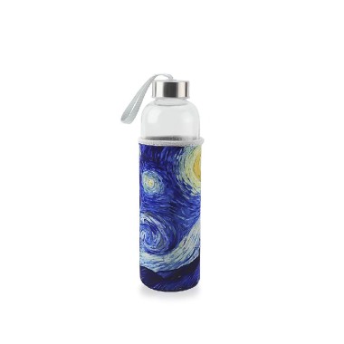 Garrafa Água Vidro com Capa 600ml 7X25cm
