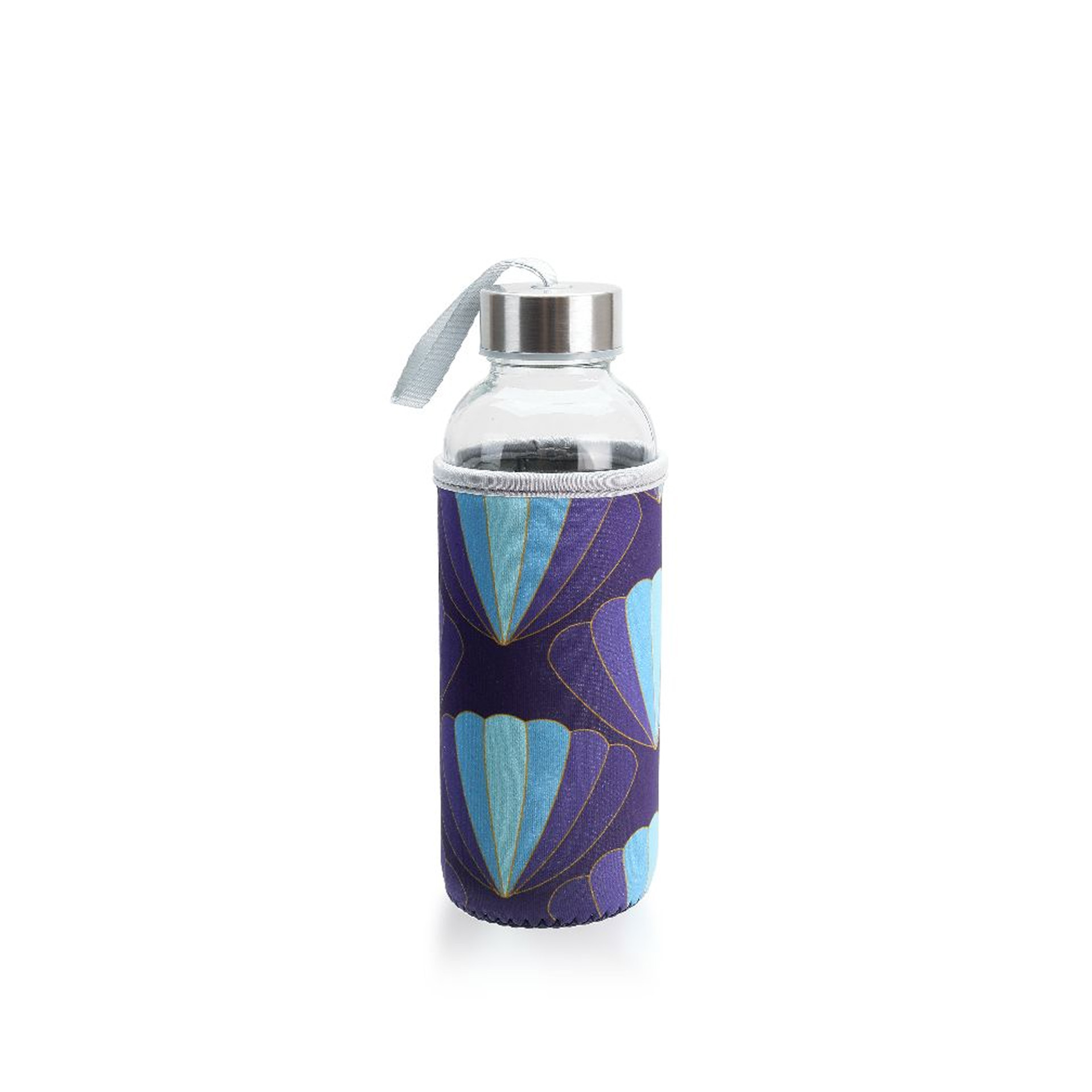 Garrafa Água Vidro com Capa 400ml 6.5X19cm