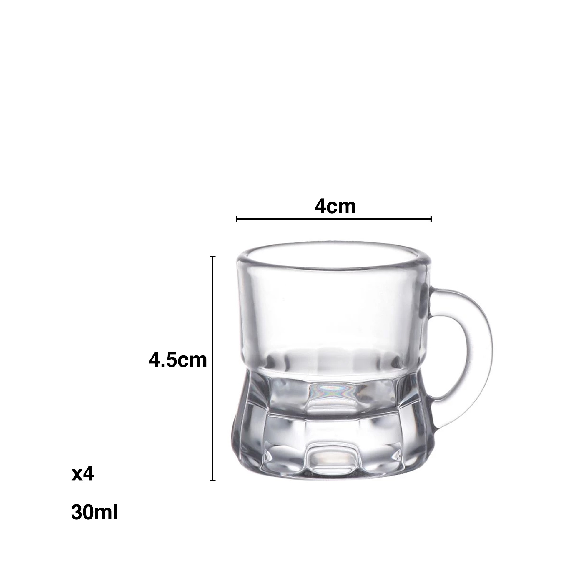 Copo Shot com Asa Dubai 30ml 4X4.5cm Pack 4