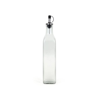 Galheteiro Vidro Tampa Inox Anna Liso 500ml 5.5X5.5X30cm
