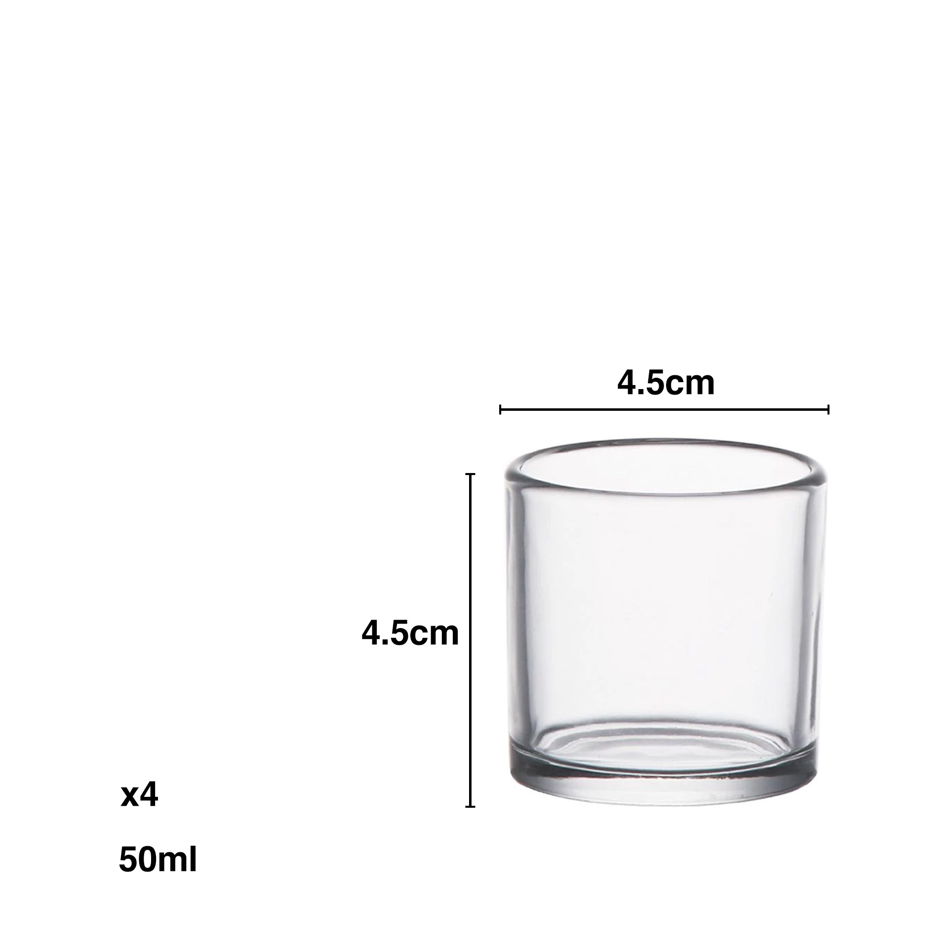 Copo Shot Micy 50ml 4.5X4.5cm Pack 4